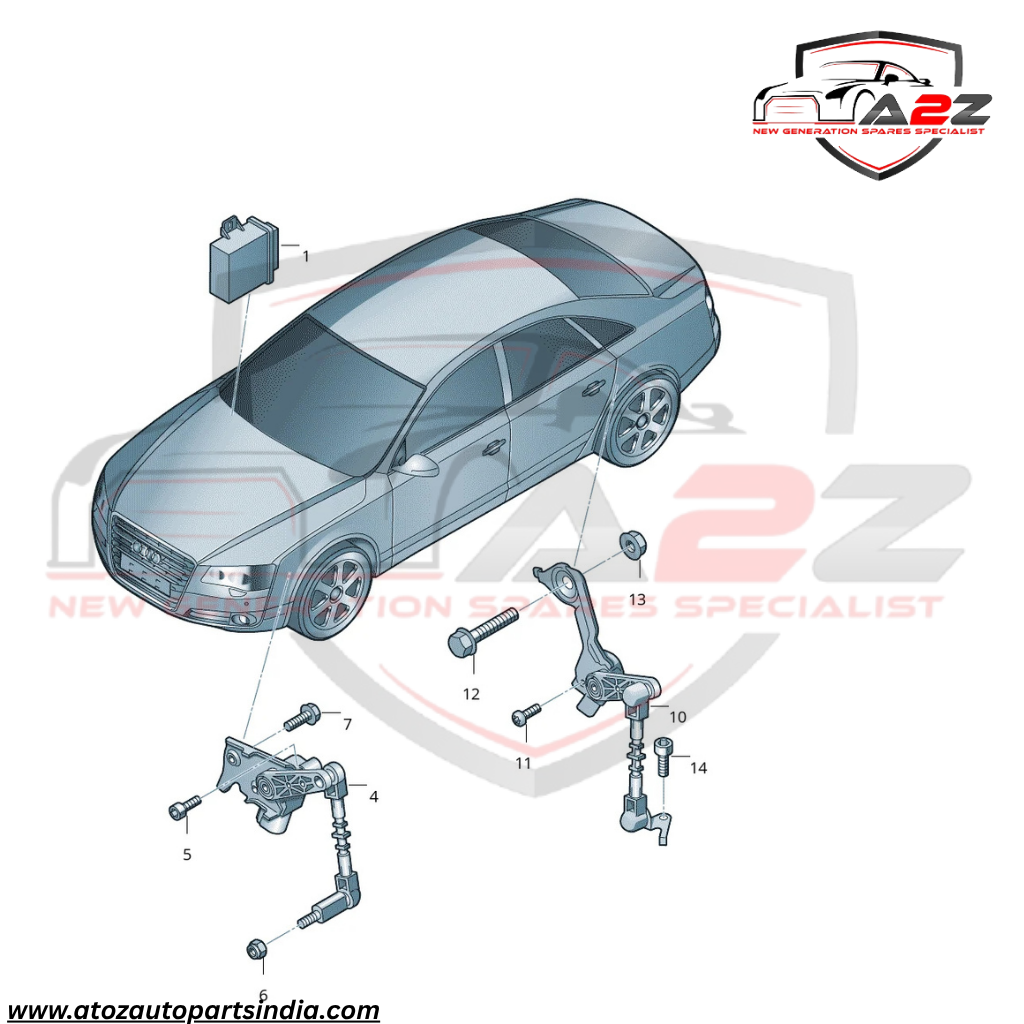 Front Left Headlight Level Sensor 4H0941285G Compatible With AUDI A6 C7 4G2 & A7 & A8 D4