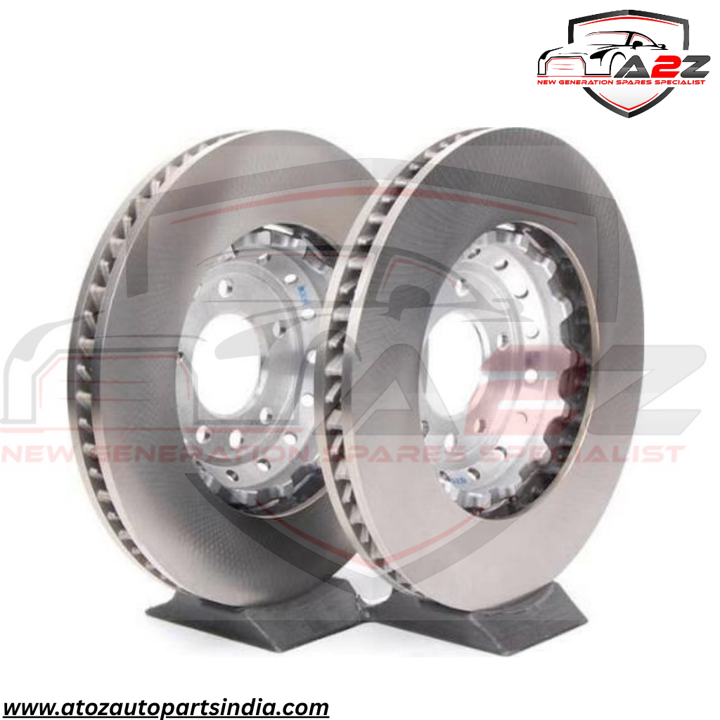 Front Brake Disc Left 95835140350 & Right 95835140450 Set Compatible With PORSCHE CAYENNE 92A