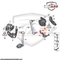 Headlight Level Sensor 37146784696 37140141444 37141093697 37141093699 37146778811 Compatible With BMW 3 Series E90 & 5 Series E60 & 7 Series E65, E66, E67