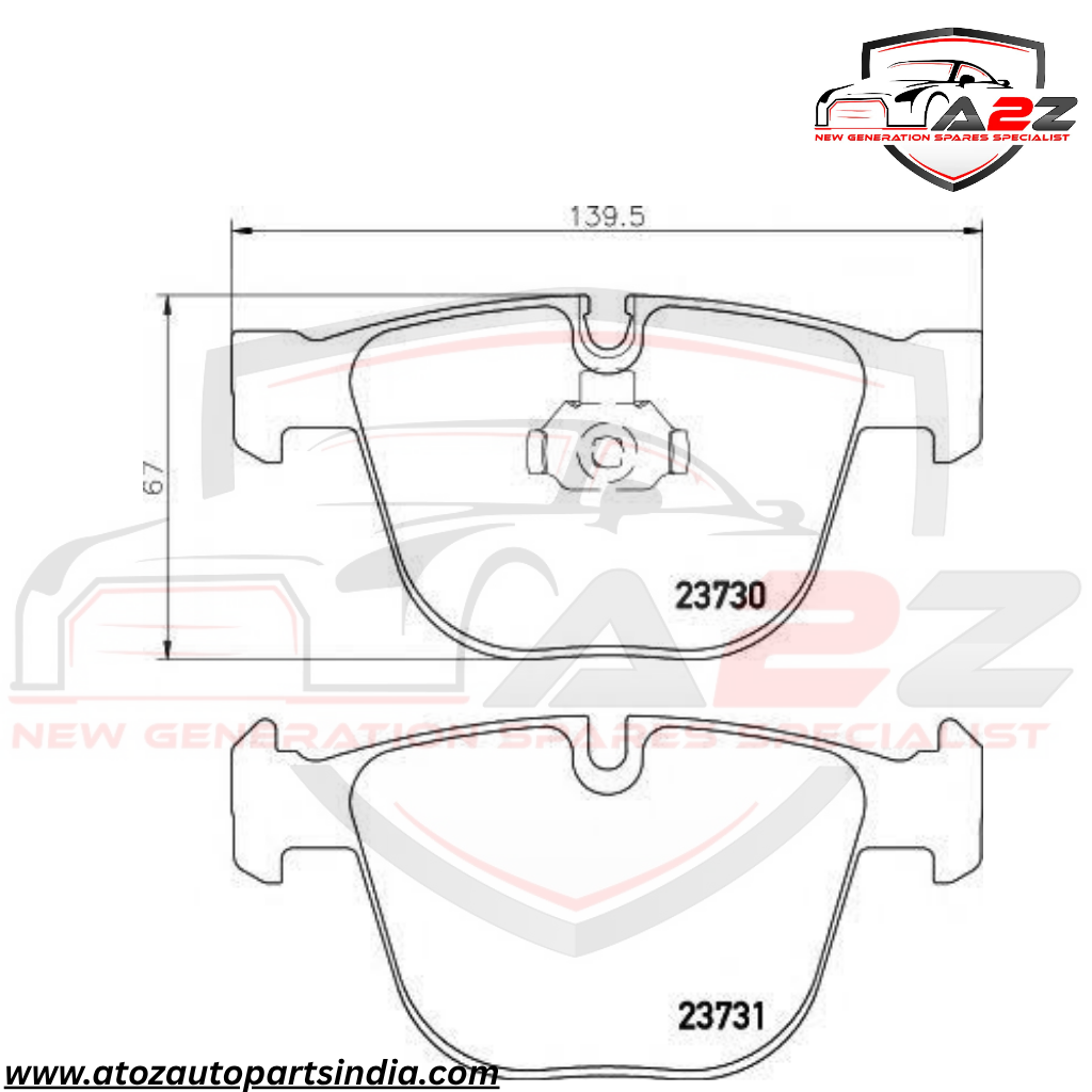 Rear Brake Pad 2373001 P06026 0301476 0403290 2228429 2284296 2284685  Compatible With BMW E60