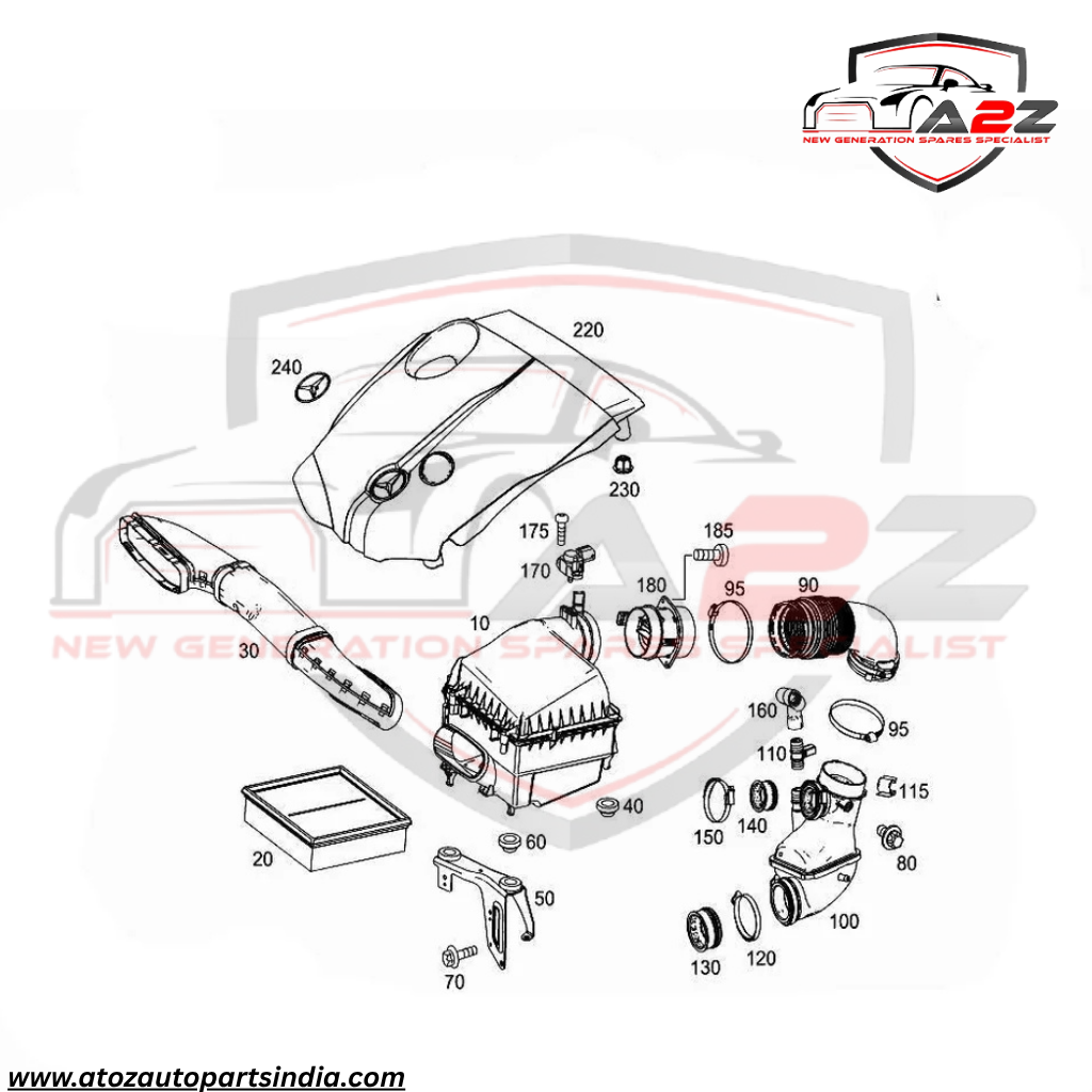 Air Flow Masse Meter Sensor A6450900048 A6519050500 5WK98101 Compatible With MERCEDES-BENZ A-CLASS W176 & B-CLASS W246 & C-CLASS W205 & E-CLASS W212 & GLA-CLASS X156
