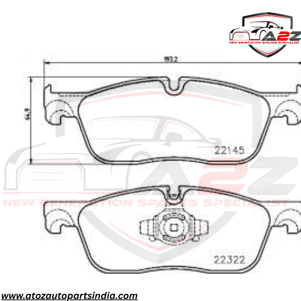 Front Brake Pad 2214501 P36035 GX732K021BA T2H43858 T2H53847  Compatible With JAGUAR XF