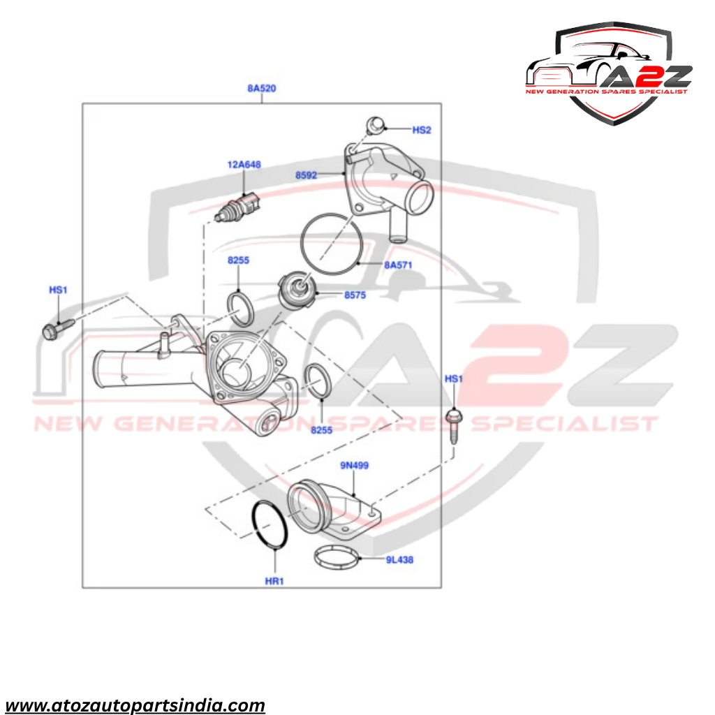 Temperature Sensor 4603183 Compatible With RANGE ROVER III (L322) RANGE ROVER SPORT I (L320)