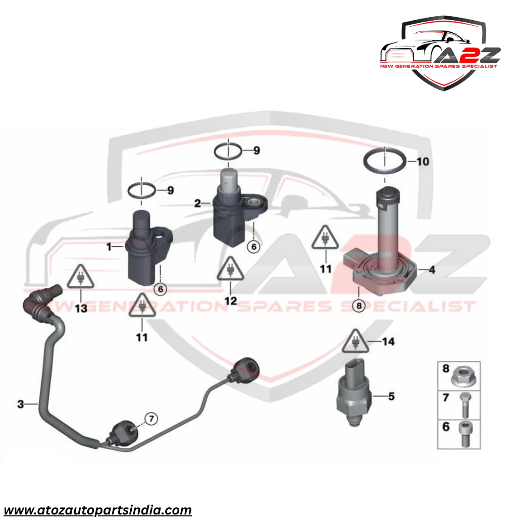 Oil Level Sensor 12617607909 12617543091 12617548062 12617567722 Compatible With BMW 5 Series E60 F10 & 7 Series F01, F02, F03, F04 & X3 F25  & X5 E70 &  X5 F15, F85 & X6 E71