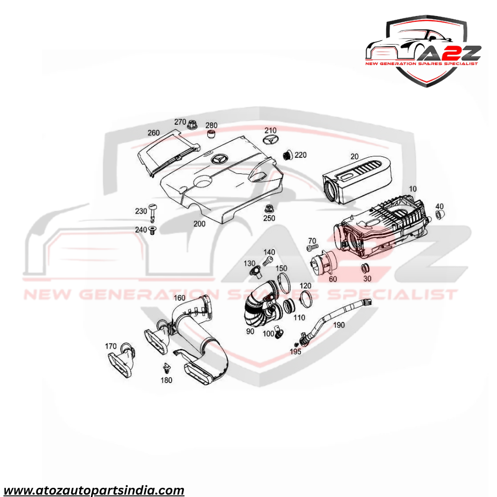 Air Flow Masse Meter Sensor A6510900248/A6510900048/A6510900148 Compatible With MERCEDES-BENZ C-CLASS W204 & E-CLASS W212