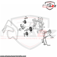 Belt Idler Pulley 6512000370 A6512000370 A6512001570 Compatible with MERCEDES-BENZ C-CLASS (W204) & C-CLASS Coupe (C204) & CLS (C218) Tg no : 13