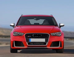 Front Bumper Bumperkit (Silver) FBK1 Compatible With Audi A3 (2014-16) Upgrade Into RS3