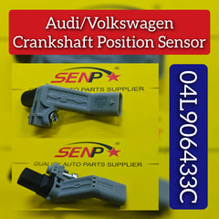 Crankshaft Position Sensor 04L906433A 04L906433B 04L906433C 04L906433E Compatible With AUDI A3 Limousine (8VS, 8VM) | A3 / S3 & A4 B8 (8K2) | A4 / S4 VW POLO V (6R1, 6C1) & TIGUAN (AD1, AX1)