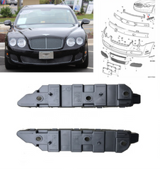 Front Bumper Bracket Set Left 3W5807183 & Right 3W5807184 Compatible With Bentley Flying Spur (2009-2012) Tag No.4003