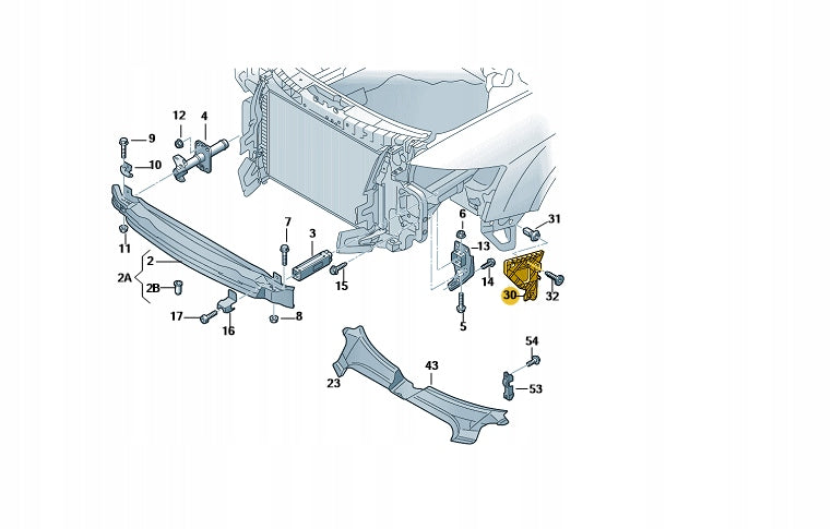 Front Bumper Bracket Right 4F0807228 & Left 4F0807227 Compatible With Audi A6 4F (2005-2011) No:- 73
