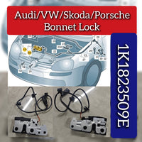 Bonnet Lock 1K1823509E Compatible With Audi/VW/Skoda/Porsche