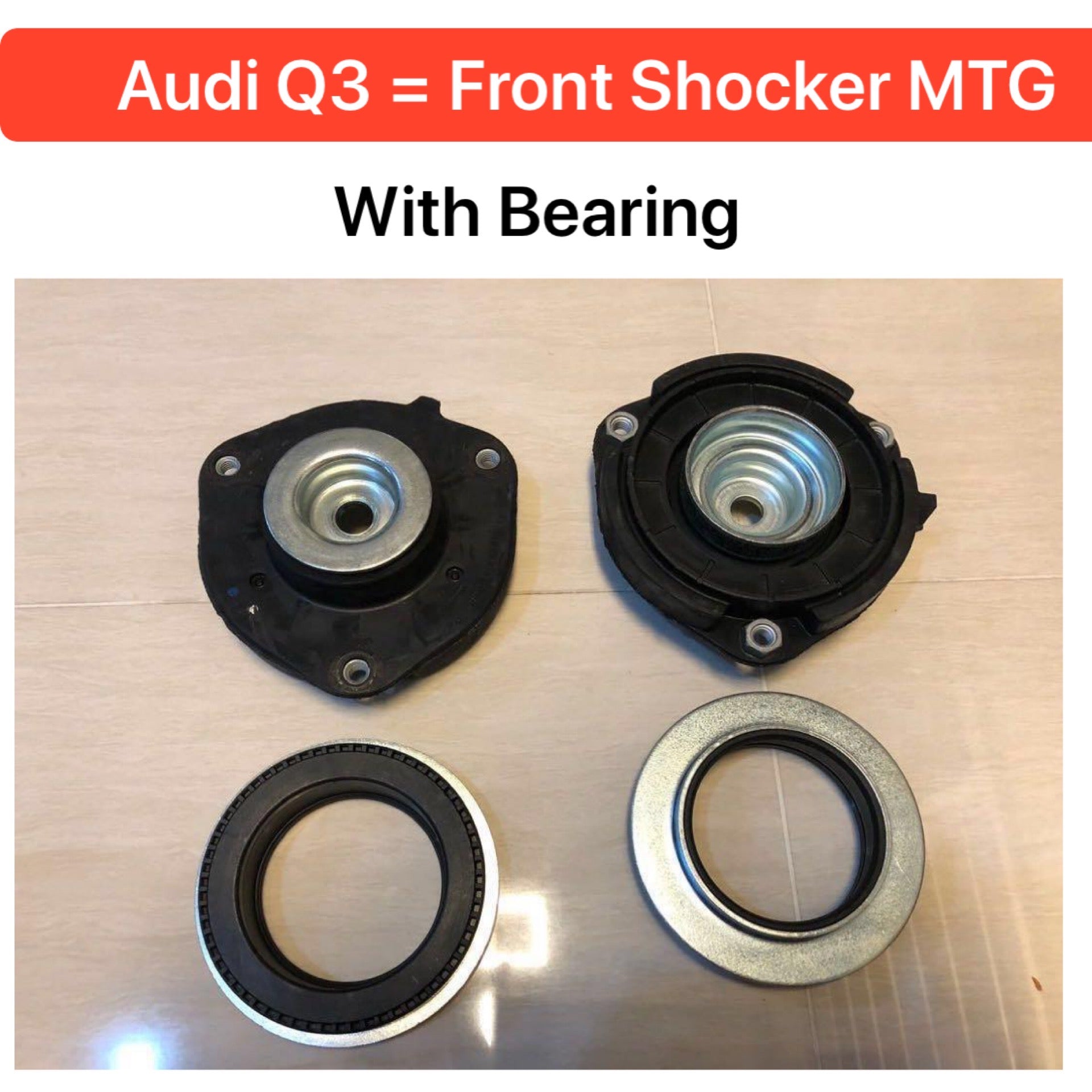 Front Suspension Support Strut Mount 5Q0412331E Compatible With AUDI A3 (8V1, 8VK) | A3 / S3 & Q3 (F3B)