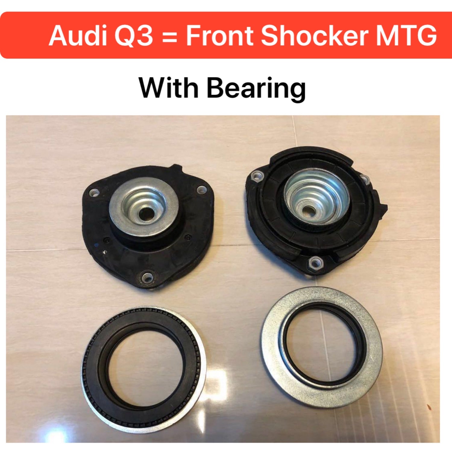 Front Suspension Support Strut Mount 5Q0412331E Compatible With AUDI A3 (8V1, 8VK) | A3 / S3 & Q3 (F3B)