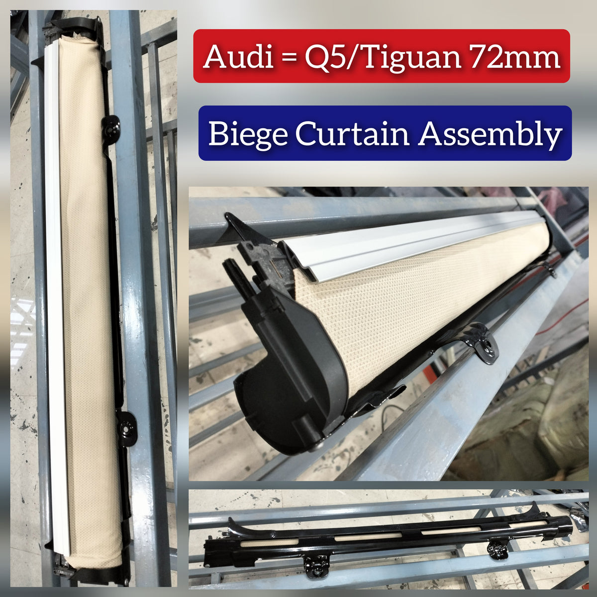 Beige Sunroof Curtain Cover 1K9877307 Compatible With AUDI Q5 (8RB) & SKODA YETI (5L)