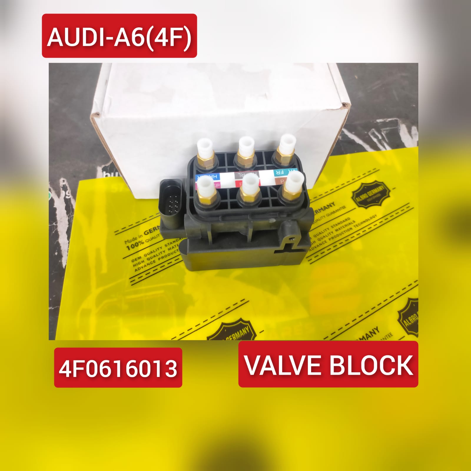 Air Suspension Solenoid Valve Block 4F0616013Compatible With AUDI A6 C6 4F2 | A6 / S6