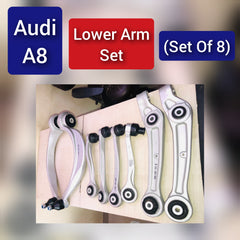 Front Lower Control Arm (Set Of 8) 4H0407693D 4H0407694D 4H0407151B 4H0407152B 4H0407506E 4H0407505E 4H0407510E 4H0407509E Compatible with AUDI A8 D4 (4H2, 4H8, 4HC, 4HL) | A8 / S8 | A8L