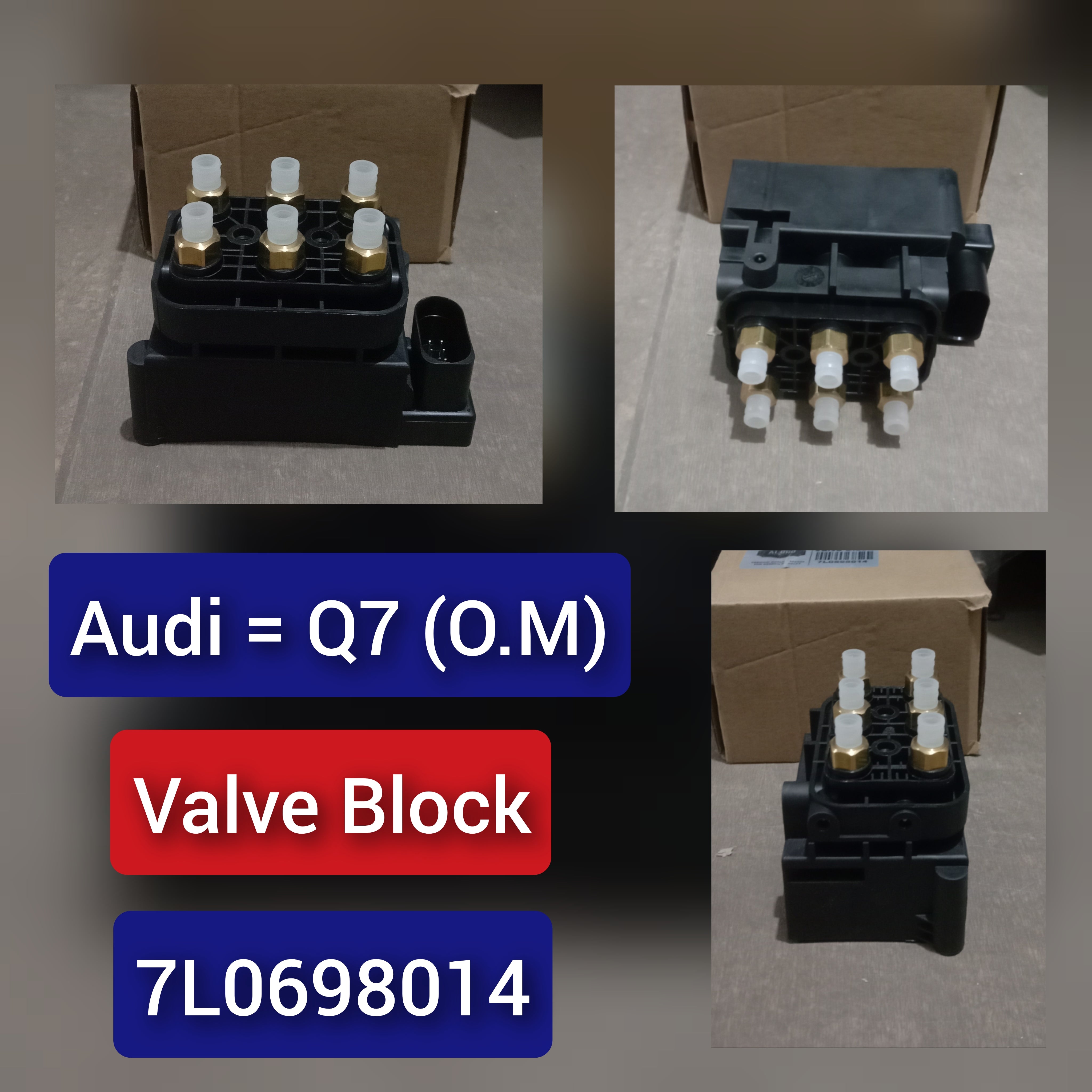 Air Suspension Solenoid Valve Block 7L0698014 Compatible With AUDI Q7 O.M (4LB)