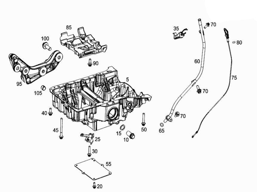 Oil Sump Pan 6510102913  6510100428 Compatible With MERCEDES-BENZ C-CLASS W204 & CLS C218  &  E-CLASS W212 Tag-OP-01