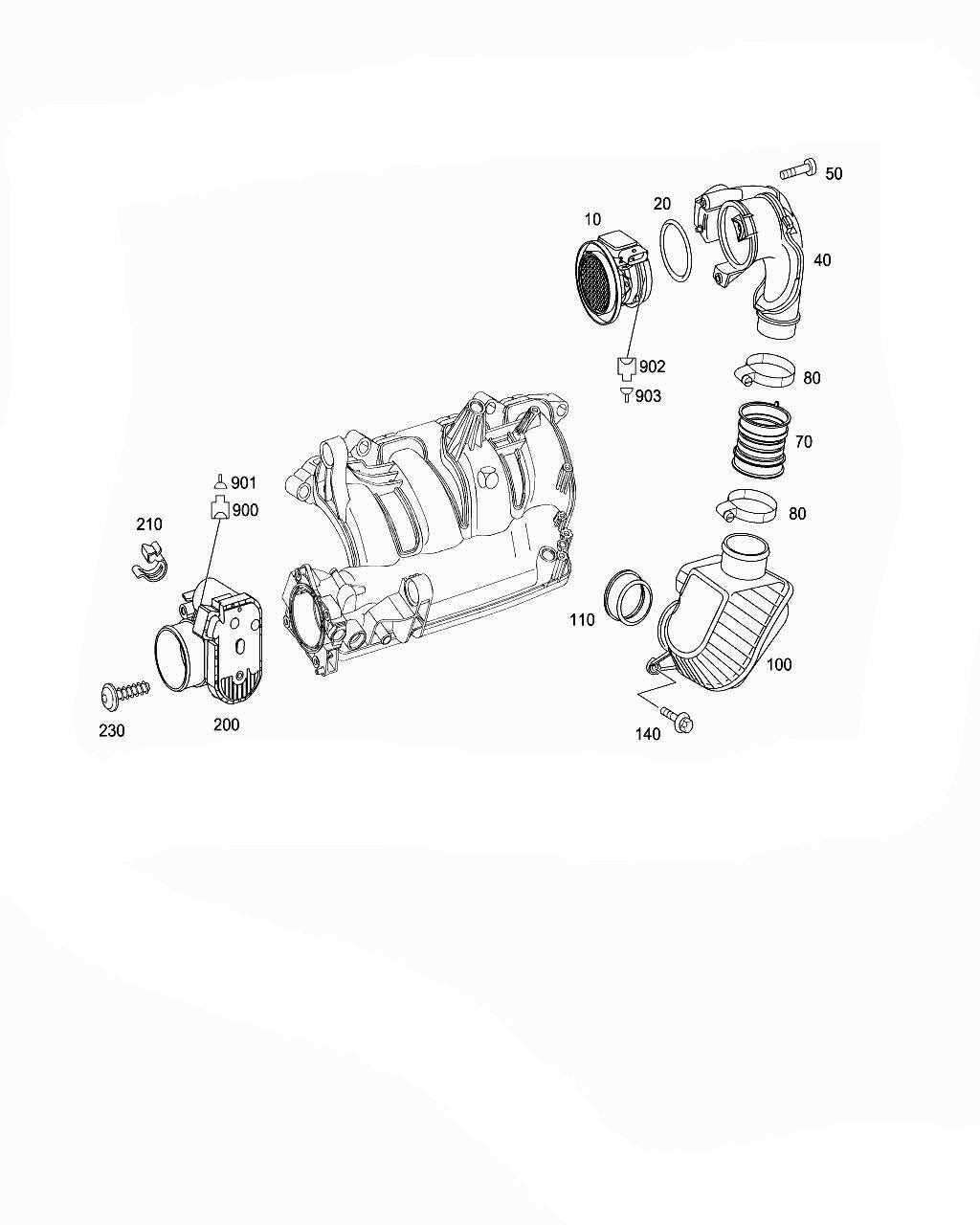 Air Flow Masse Meter Sensor 2710940248 Compatible With MERCEDES-BENZ C-CLASS W203 W204 &  E-CLASS W211