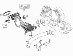 Air Intake Hose Seal 6420940280 Compatible With MERCEDES-BENZ E-CLASS (W212,W213) & GL-CLASS (X166) & GLE (W166) & M-CLASS (W164) & S-CLASS (W222, V222, X222)