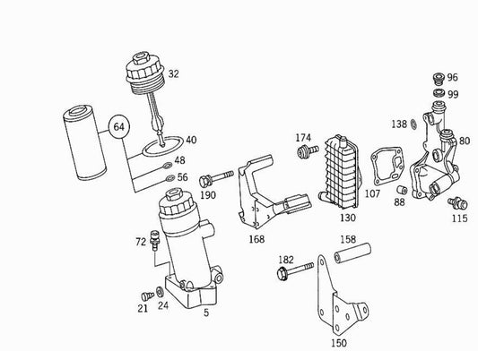 Oil Filter E172H D35 & 6061800109 & OX123/1D Compatible With MERCEDES-BENZ E-CLASS (W124) E-CLASS (W210) Tag.293