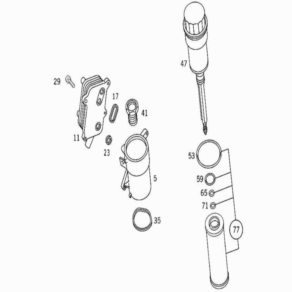Oil Filter 1802609 & E11H01 D50 & OX345/7D Compatible With MERCEDES-BENZ C-CLASS (W204) & CLK (C209) & CLS (C219)Tag 95