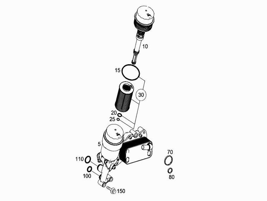 Oil Cooler Assembly A6511801310  For Mercedes Benz C-CLASS W205 W204 & E-CLASS, S-CLASS W221 W212 Tag-O-10