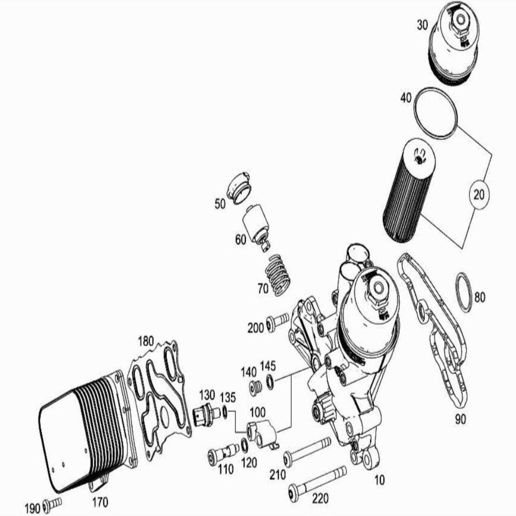 OIL COOLER 2781880201 For Mercedes-Benz E-CLASS W212 & GLS X166  Tag-O-83