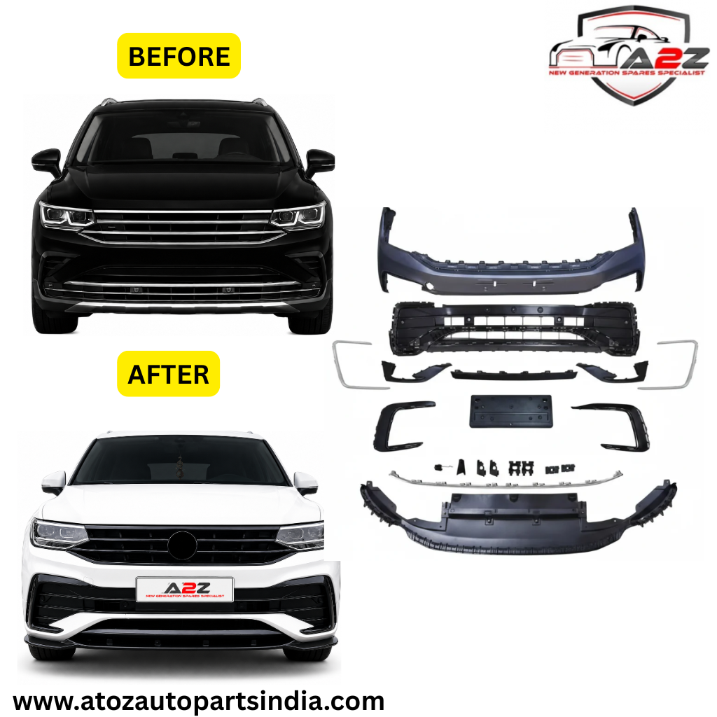 Front Bumper Body Kit Compatible With Vw Volkswagen Tiguan 2021-2023 Upgrade To R Line Style (Shipping Cost Not Included In Price)