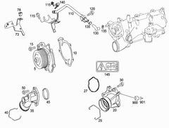 Elbow (Thermostat) 6422001615 6422002215 For MERCEDES-BENZ E-CLASS W212 Tag-E-19