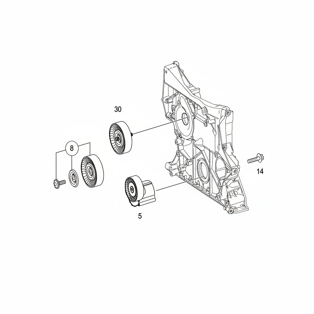 Belt Tensioner With Pulley 2712000270 A2712000270 A2712000570 Compatible with MERCEDES-BENZ C-CLASS (W203) & C-CLASS (W204) & E-CLASS (W211) & SLK (R171) Tag no : 3