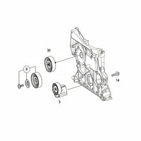 Belt Idler Pulley A2712060019 A2712000570 A2712000270 Compatible with MERCEDES-BENZ C-CLASS (W203) & C-CLASS (W204) & E-CLASS (W211) & CLC-CLASS (CL203) Tag no : 15