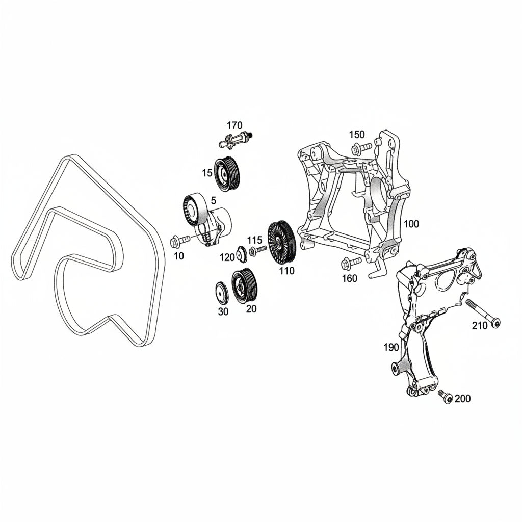 Belt Idler Pulley 6512000370 A6512000370 A6512001570 Compatible with MERCEDES-BENZ C-CLASS (W204) & C-CLASS Coupe (C204) & CLS (C218) Tg no : 13