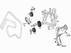 Belt Idler Pulley 6512000370 Compatible with MERCEDES-BENZ C-CLASS (W204) & C-CLASS Coupe (C204) & CLS (C218)