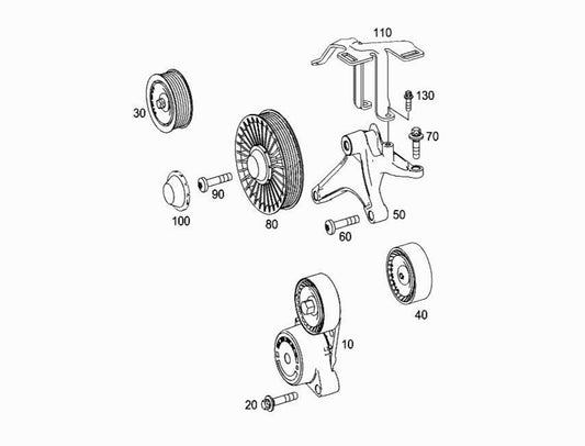Belt Idler Pulley A6112340193 6112340293 A6112340293  Compatible with MERCEDES-BENZ Tag no : 14
