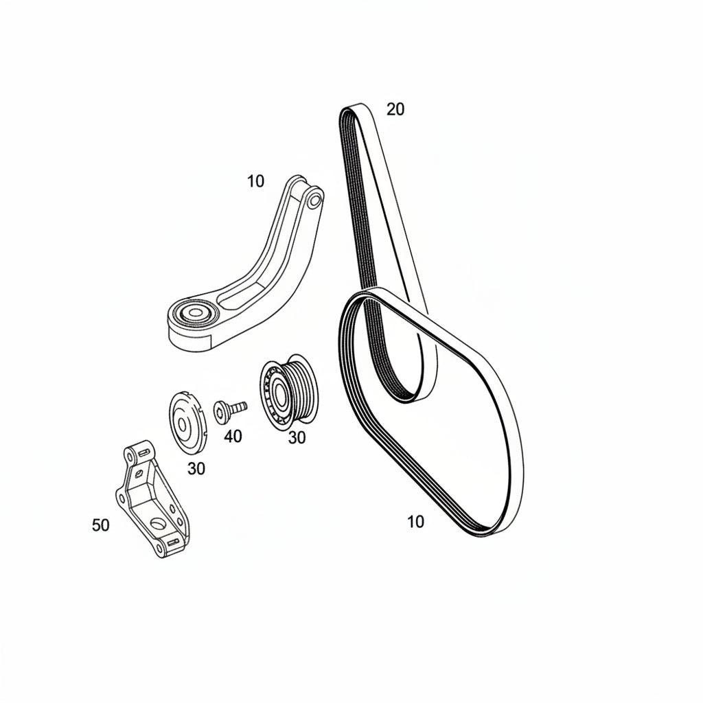 Multi Rib Belt 6PK2260 A0139972392 Compatible With MERCEDES-BENZ C-CLASS (W203) E-CLASS (W211) (CONTINENTAL)