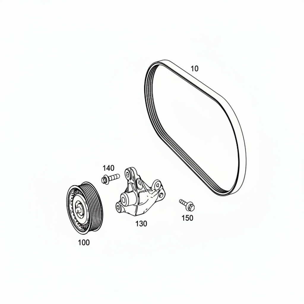 Multi Rib Belt 7PK2005 A0029935096 Compatible With MERCEDES-BENZ E-CLASS (W212) E-CLASS (W213) GL-CLASS (X166) M-CLASS (W166) S-CLASS (W222, V222, X222) (CONTINENTAL)