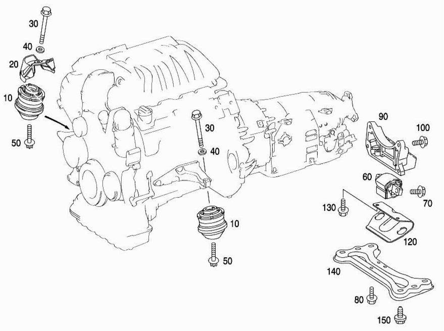Gear Mount A2122400418 Compatible With MERCEDES-BENZ & C-CLASS (W204) & E-CLASS (W212)