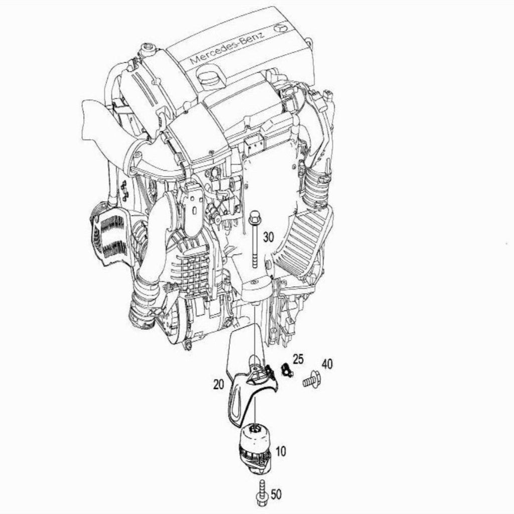 Engine Mounting Left A2122404117 Right A2122404217 Compatible With MERCEDES-BENZ C-CLASS (W204) & E-CLASS (W212)