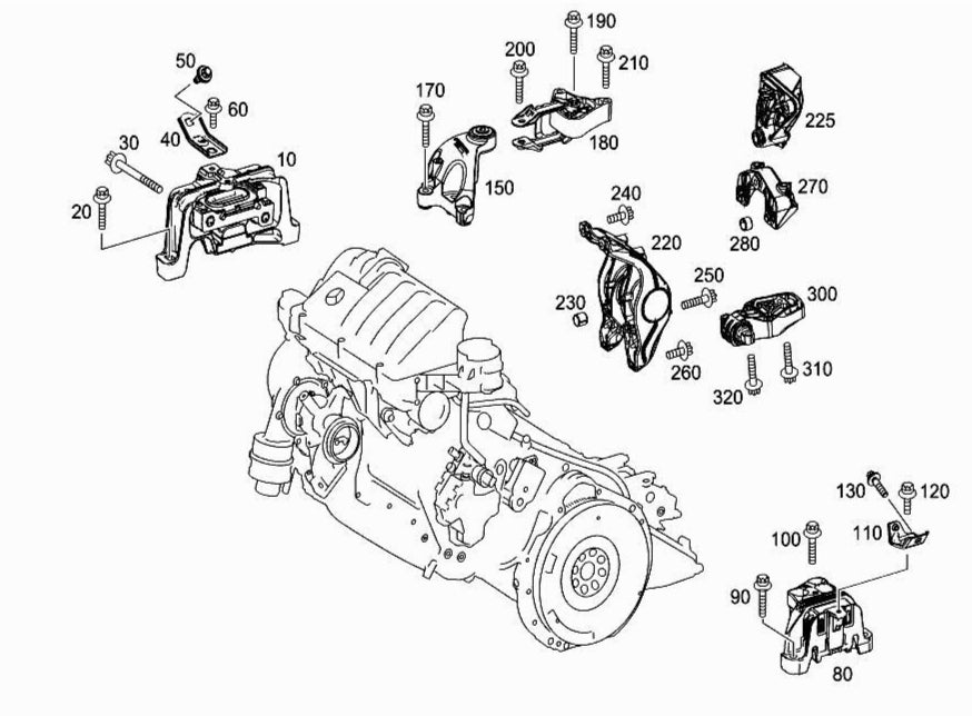 Rear  Engine Mount 2462401209 Compatible With MERCEDES-BENZ A-CLASS W176 & B-CLASS Sports Tourer W246, W242 & CLA Coupe C117 & GLA-CLASS X156