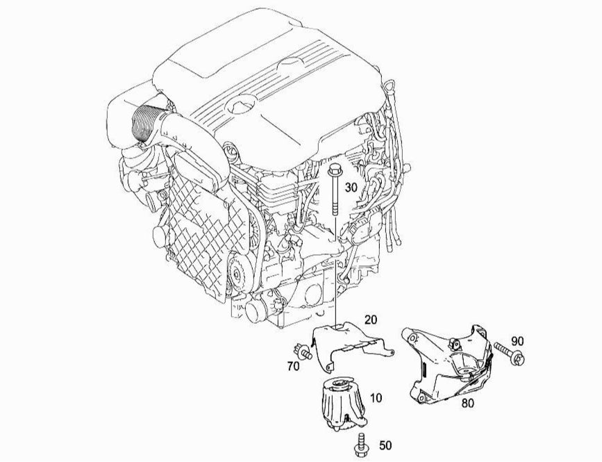 Rear Automatic Transmission Mount 2052402500 A2052402500 Compatible With MERCEDES-BENZ GLC X253