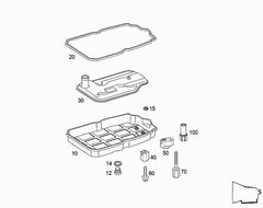 Transmission Oil Pan 2222700512 Compatible With MERCEDES-BENZ C-CLASS W204 & CLS C219 & E-CLASS W211 W212 & GL-CLASS X164 & M-CLASS W164 W166 & R-CLASS W251, V251 & S-CLASS W220 W221 Tag-OP-10