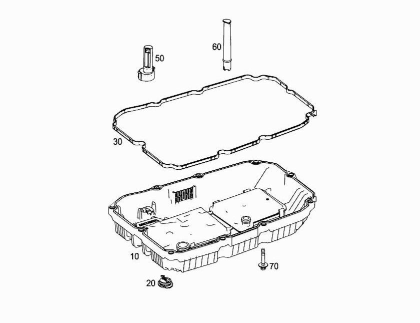 Transmission Oil Pan 7252703707 Compatible With  MERCEDES-BENZ C-CLASS W205 & CLS C218 & E-CLASS W213 & GLC X253 & GLE V167 & GLE W166 & GLS X167 &  S-CLASS W222 Tag-OP-08