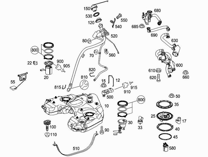 Fuel Pump A2514700190 Compatible With MERCEDES-BENZ W251/W164 Tag No.95