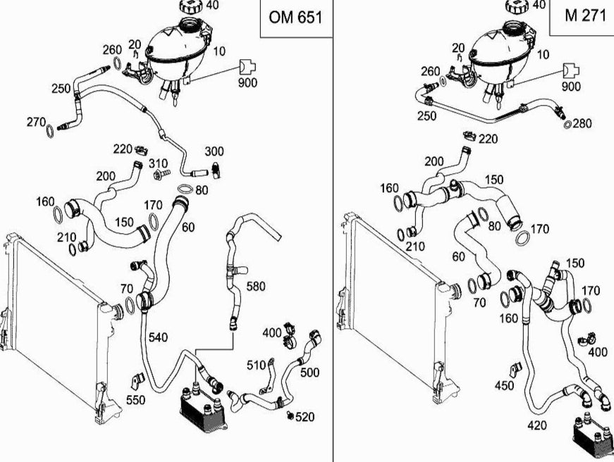 Water Hose Pipe 2045010182 Compatible With MERCEDES C-CLASS W204 & C-CLASS W212 Tag-H-08