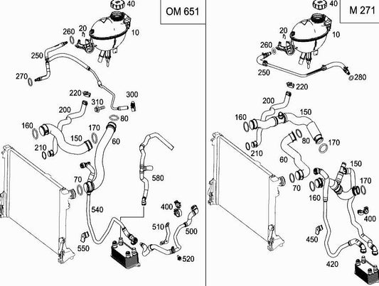 Radiator Hose Pipe 2045012582 A2045012582 Compatible With Mercedes-Benz C-CLASS W204 & E-CLASS W212 Tag-H-21