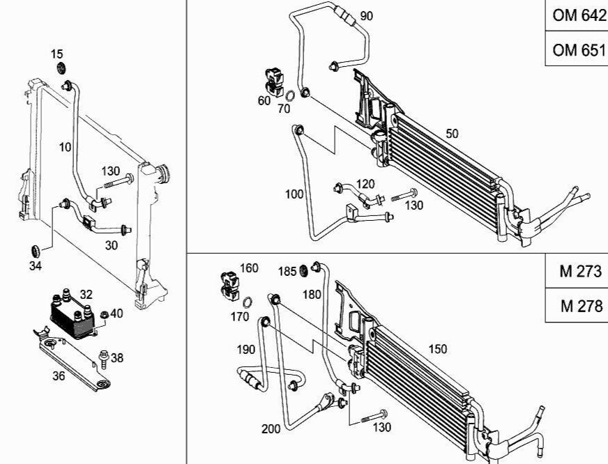 6421800165 Oil Cooler for Mercedes-Benz C-CLASS W204 & E-CLASS W212 Tag-O-43