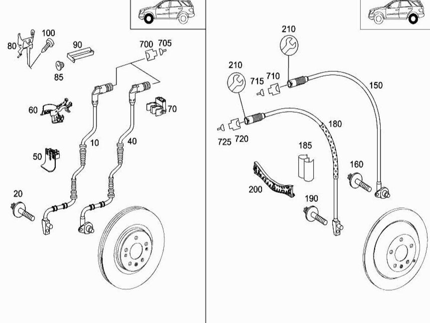 Rear Left/Right ABS Wheel Speed Sensor 1649058300 1644405641 1645401517 1645400717 1644405241 Compatible With MERCEDES-BENZ GL-CLASS X164