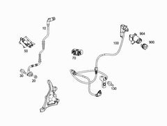 Front Wheel Speed Sensor 2049052805 & 2045400117 & 2049050000 & 2049057702 Compatible With MERCEDES-BENZ C-CLASS (W204)