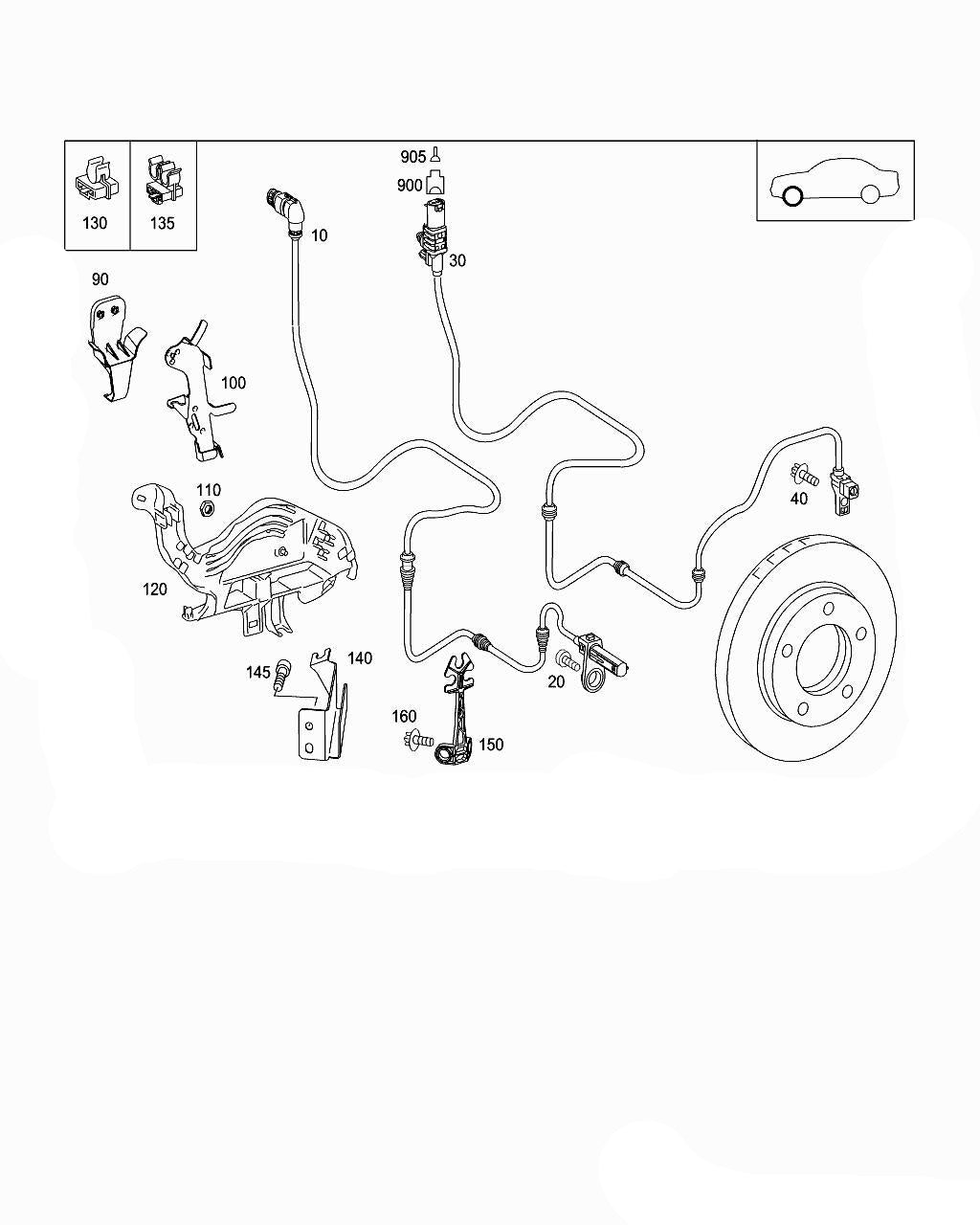 Front Left / Right ABS Wheel Speed Sensor 0009051004 & 2215400317 & 2215401217 & 2219050001 & 2219055700 & 2219057100 & 2219050001 Compatible With MERCEDES-BENZ S-CLASS W221